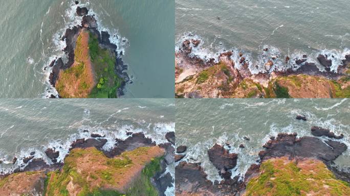 海浪 礁石 海岸线 花浪