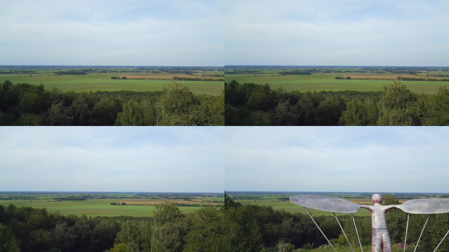 利连塔尔纪念碑飞山夏天德国。完美的空中俯瞰飞行全景概述无人机
4k电影胶片