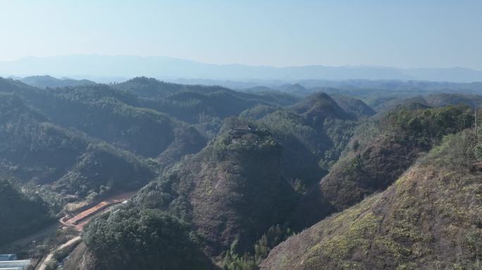 航拍江西喀斯特地貌深山老林