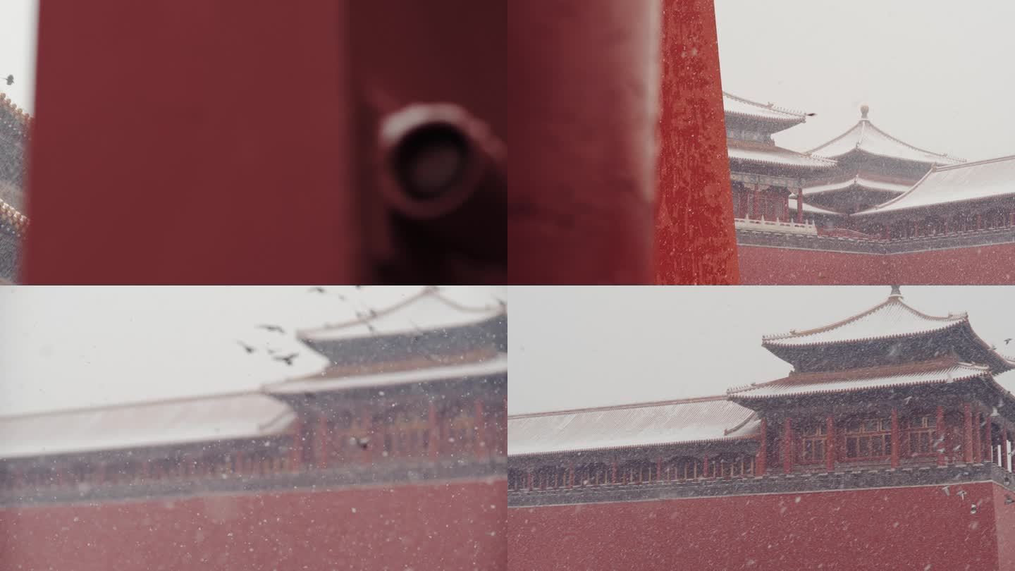 故宫雪景 北京下雪 紫禁城雪景