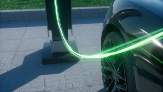 自动驾驶新能源汽车充电OC渲染