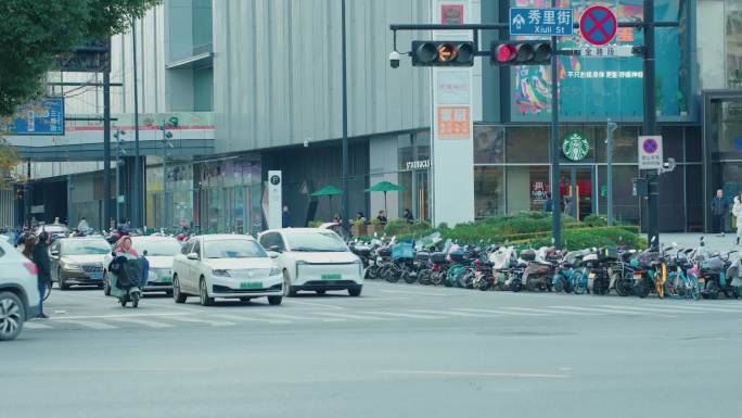 车流 街拍行人 城市 街道 城市场景