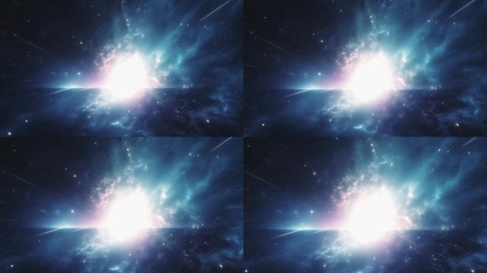 宇宙的中心。飞向太空中明亮美丽的核心。