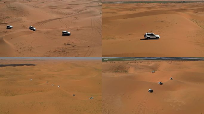 越野车队穿越沙漠