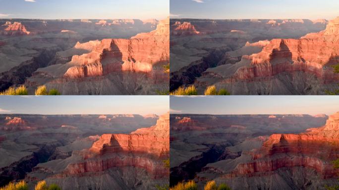 令人惊叹的鸟瞰大峡谷日落，美国