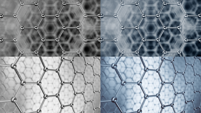 原创科技感石墨烯碳分子平面结构
