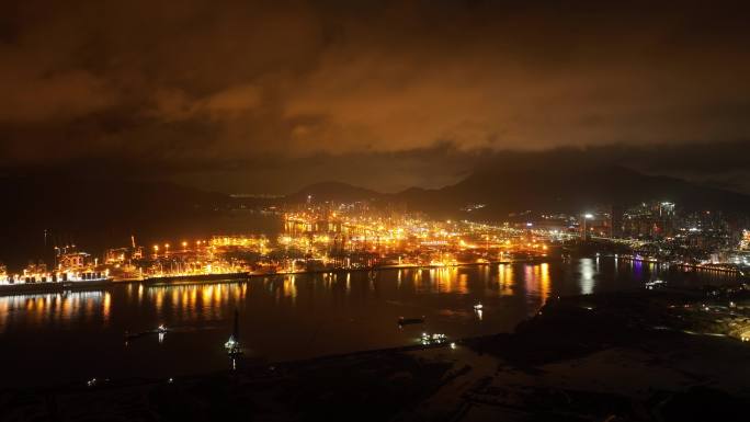 盐田港口码头夜景