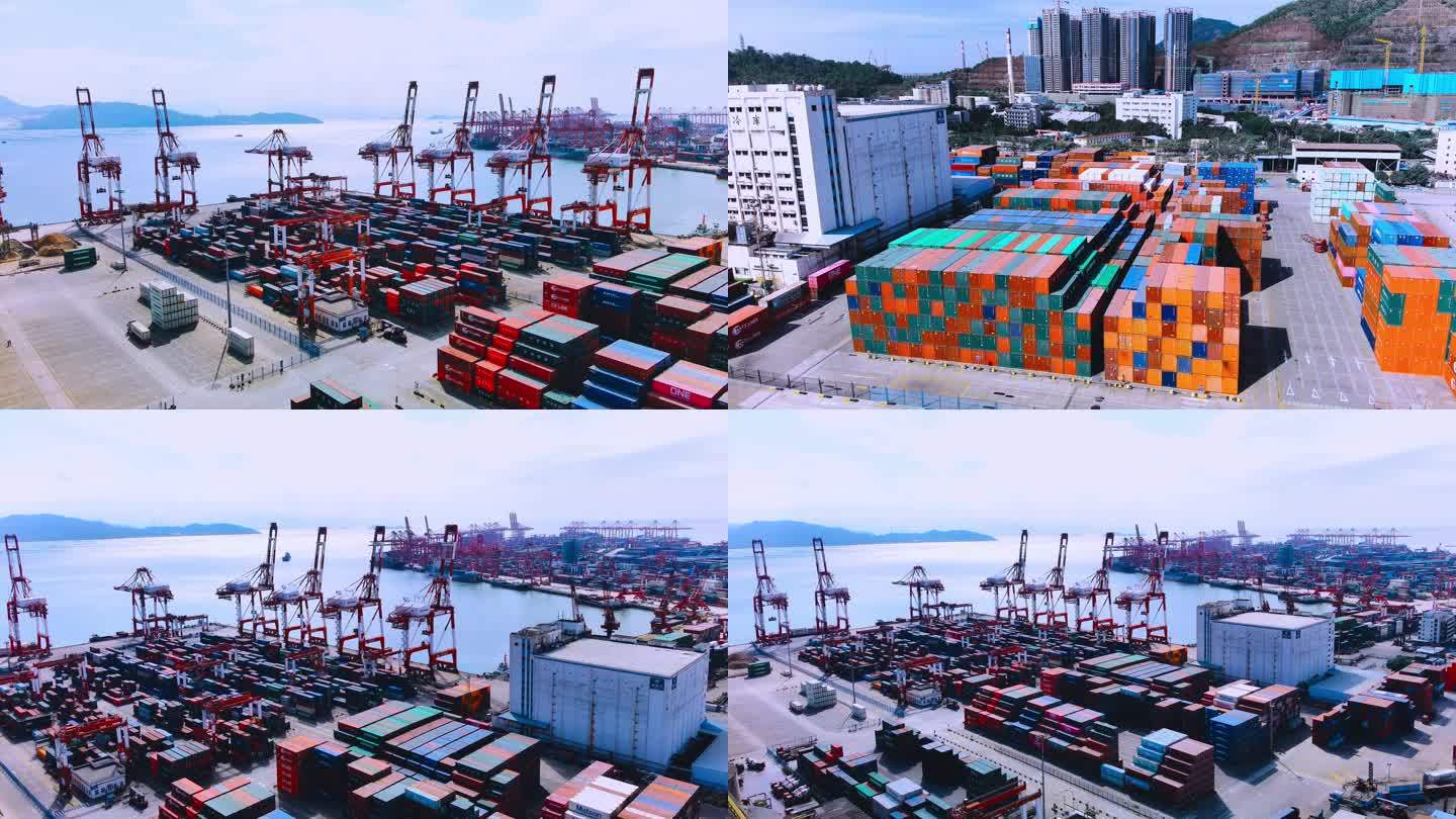 4K集装箱码头港口
