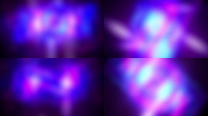 抽象环粉紫蓝模糊光漏运动效果的背景。4K优雅的动态壁纸循环背景过渡视频，预设视频，效果视频。