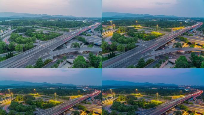 北京四环万泉河桥交通路况车流