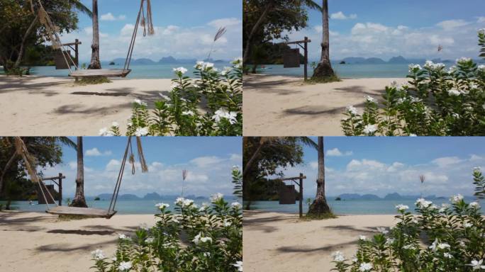 泰国普吉岛夏季海滩的大海和天空