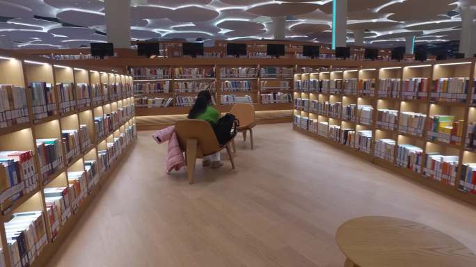 通州新地标北京城市图书馆休闲阅读区读者