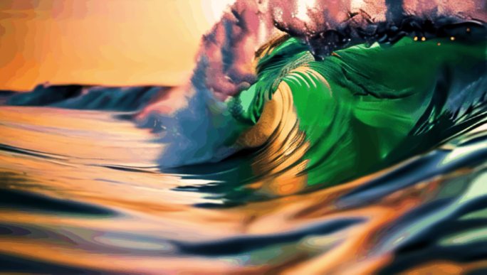 艺术海洋抽象大海海浪巨浪风格化海洋大海
