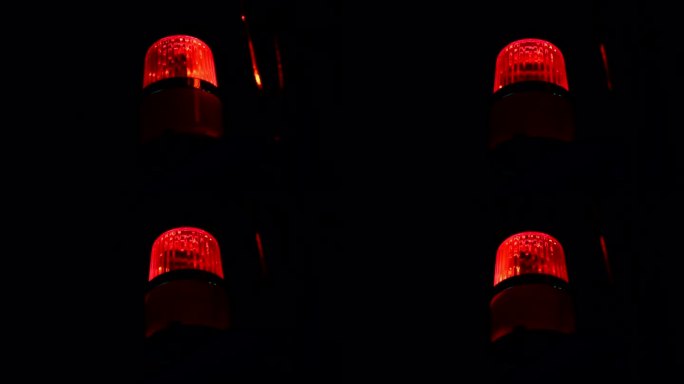 红色闪烁警告警笛灯-紧急服务
