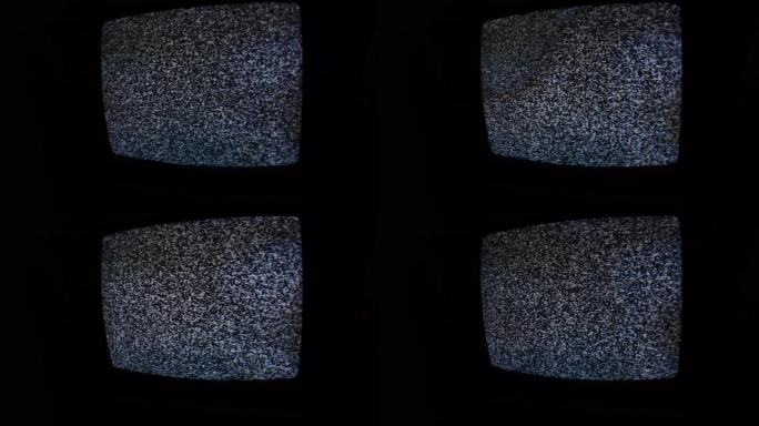 老旧的电视噪音70年代，80年代风格的电视。