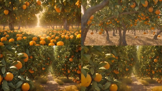 橘子园柑橘橙子园林丰收