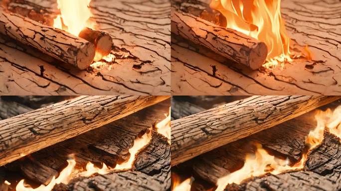 燃烧的木头