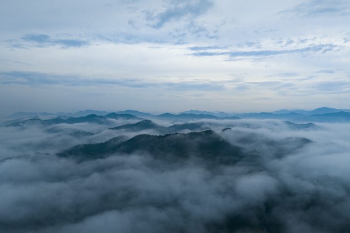 黄山新安江山水画廊远山云海延时4k