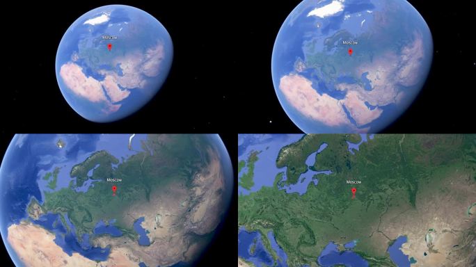 莫斯科俄罗斯目的地点在地球上的应用程序，图形动画媒体