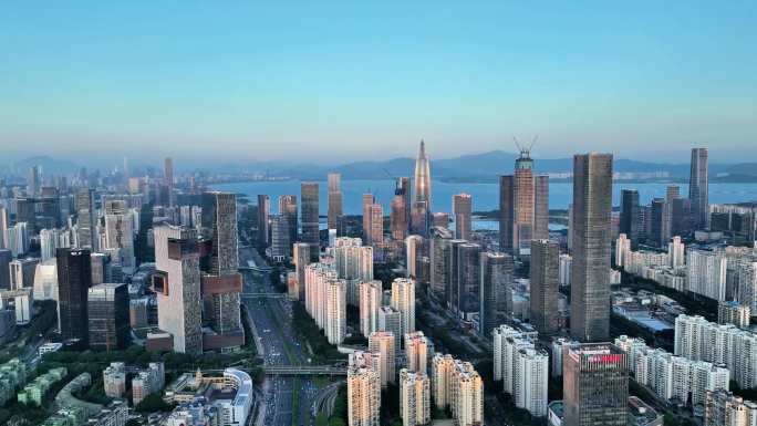 航拍深圳南山区合集粤海街道城市夜景CBD