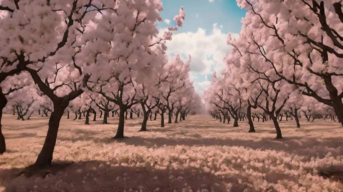 桃花树木种植园