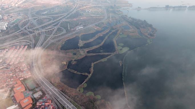5K-云雾缭绕的昆明滇池，俯瞰滇池