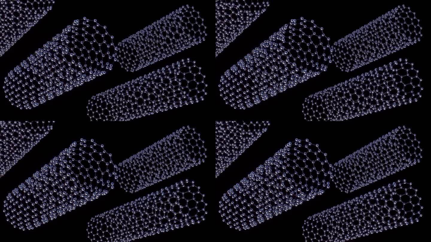 旋转碳纳米管的三维动画
