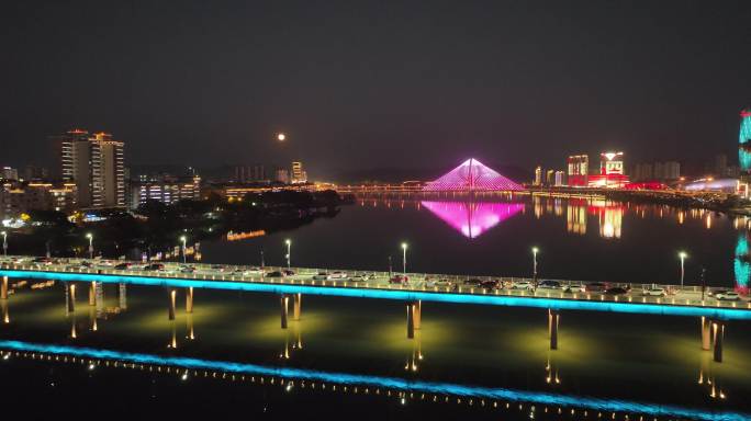 航拍于都集结大桥夜景