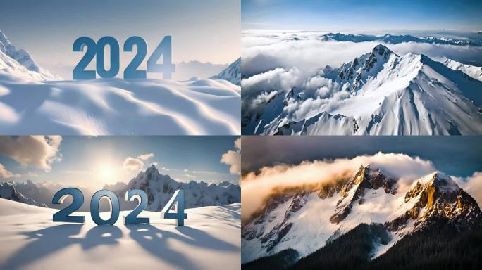 从2023到2024跨年年会震撼开场雪山