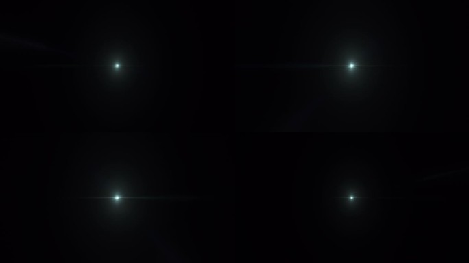 抽象环中心辉光闪烁的星星浅蓝色光学光镜头耀斑长臂动画背景。4K无缝循环动态动态明亮星光。推广广告概念