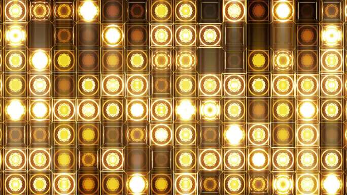 4K 金色LED矩阵灯珠灯墙-13