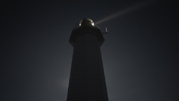 4K SLOG3  夜晚海岸灯塔实拍素材