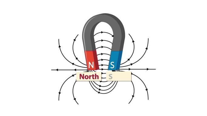 带南线和北线的马蹄形磁场