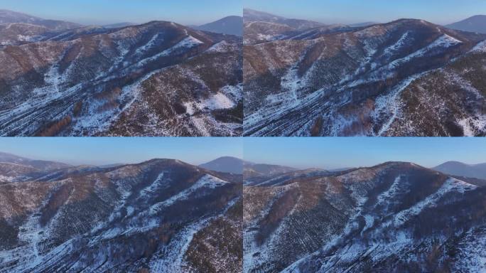 雪山航拍高山