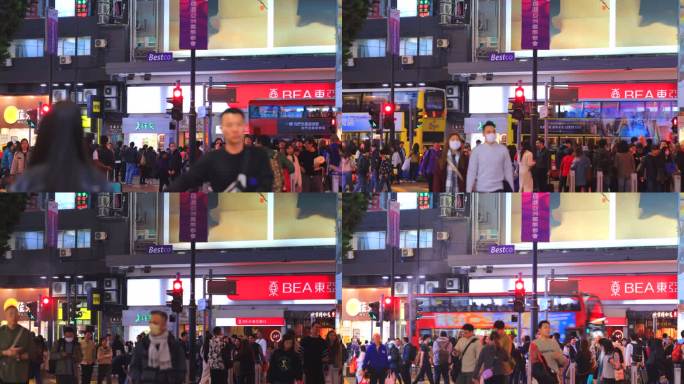 4K-夜香港延时 街拍