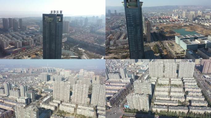 韩城市县城城市建设规划地产交通地标航拍