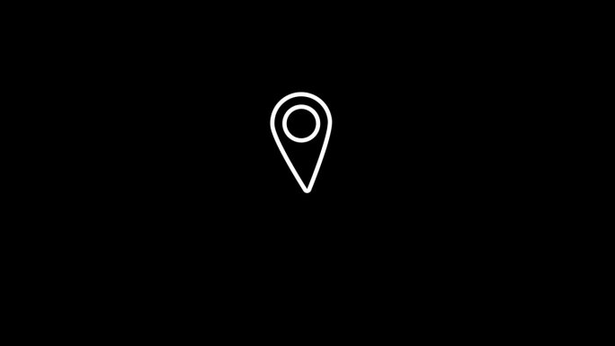 位置图标动画视频概念，GPS位置指针