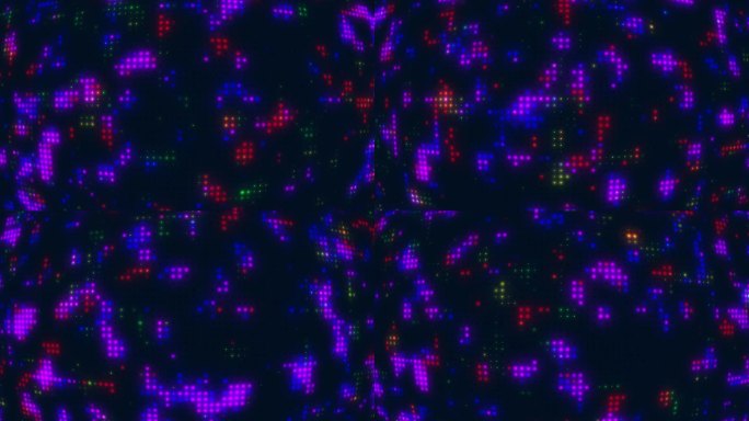 抽象技术数据背景数字网络光辉光霓虹像素点运动图形视觉效果环境矩阵梯度网格动画电脑4K蓝红