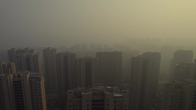 徐州城市雾霾环境污染高清4K