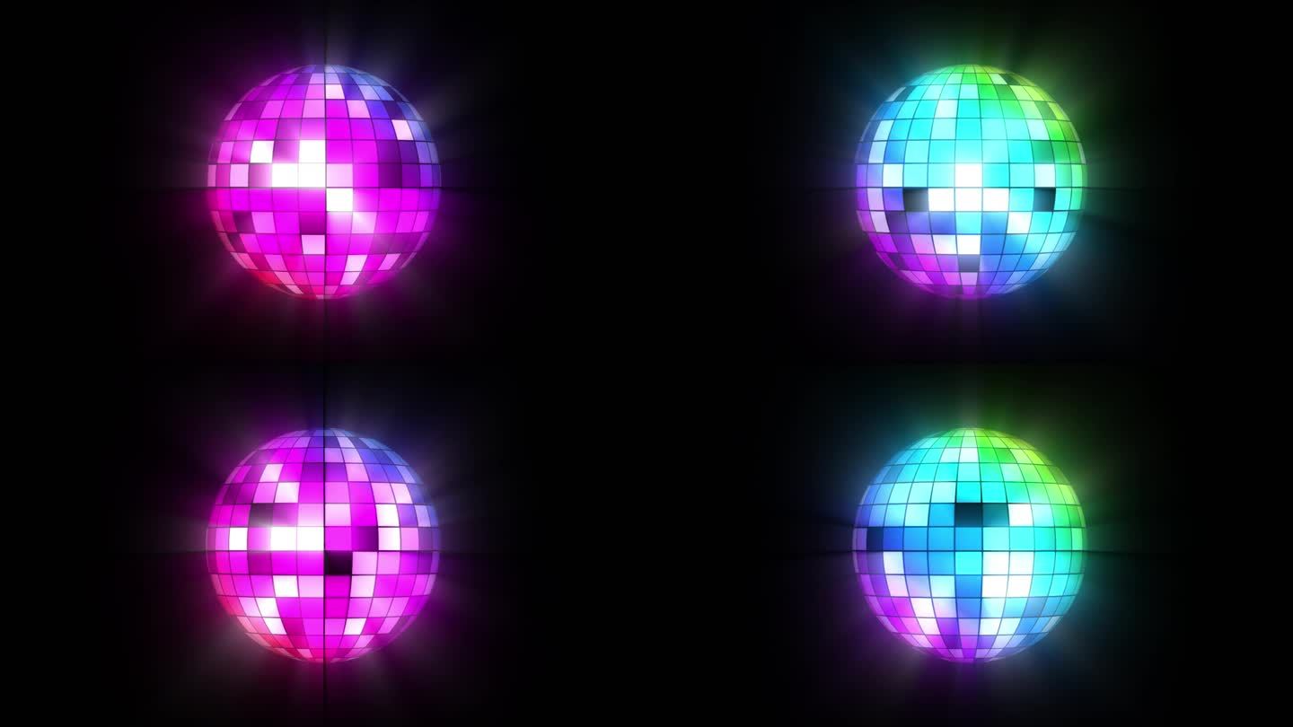 动感disco闪光球 4k循环透明通道