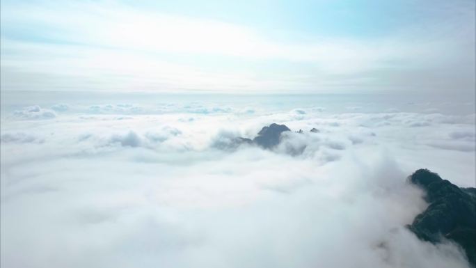 黄山云海航拍延时大自然风景风光视频素材4