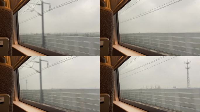 乘坐火车窗外的风景