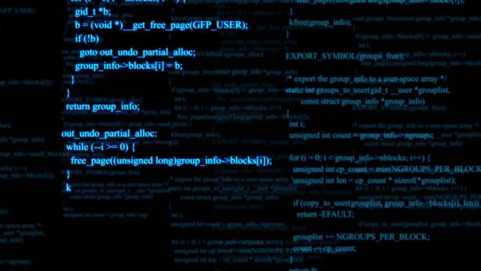 黑客电脑数据4K蓝色科技
