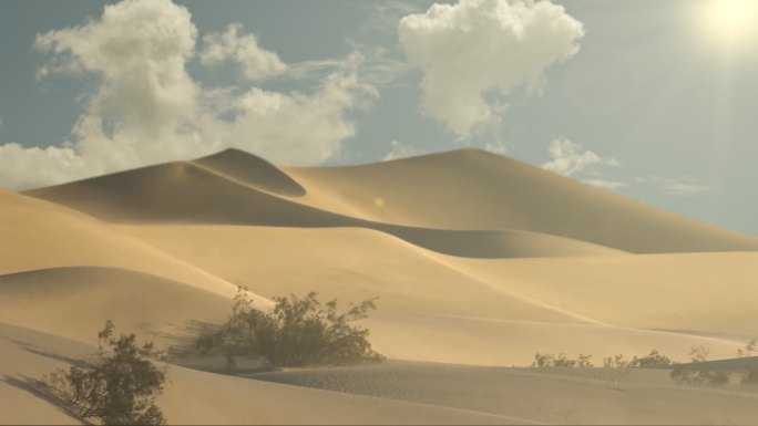 沙漠风沙干旱戈壁荒凉视频背景