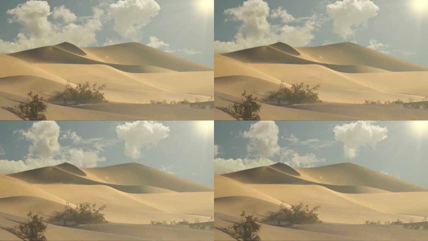沙漠风沙干旱戈壁荒凉视频背景