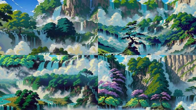 AI风景 春天 万物复苏 一幅画卷