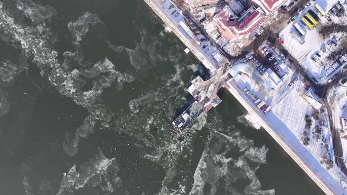 4K原素材-天津老码头，滨海新区老码头