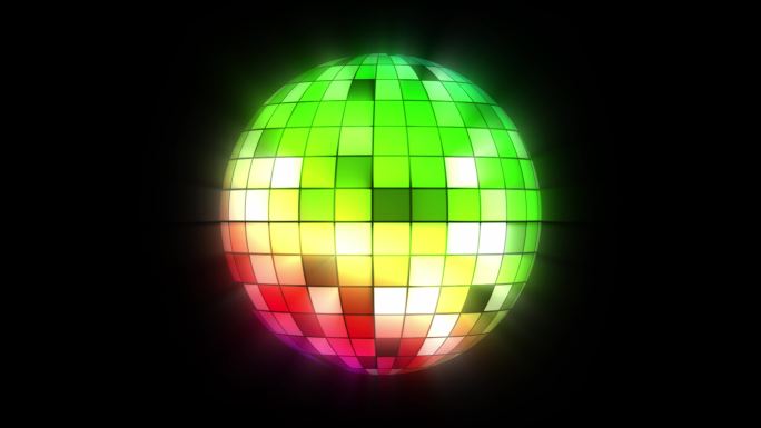 disco闪动感光球 4k循环透明通道