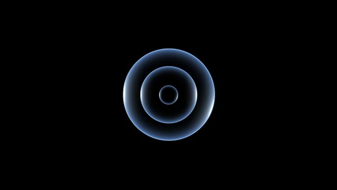 圆圈 波浪 科技元素 按钮 （科技蓝）