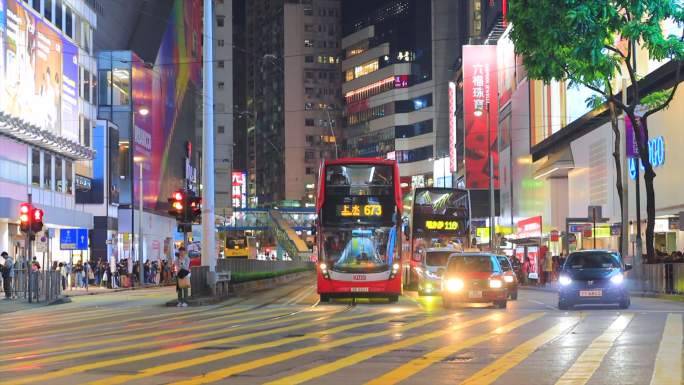 香港夜景-人流车流实时